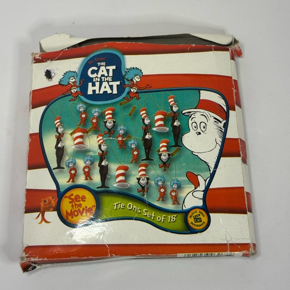 15 Dr. Seuss Cat in the hat Ornaments Set - Picture 2 of 10